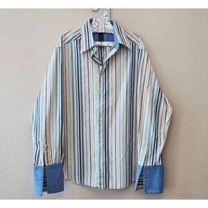 Claiborne Modern Fit Striped Dress Shirt, Mens XL